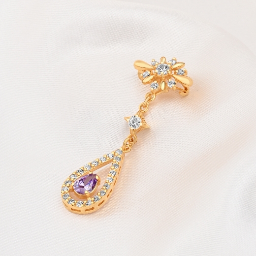 flower teardrop brooch