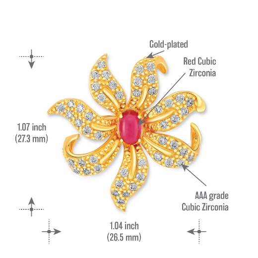 lily brooch measurement