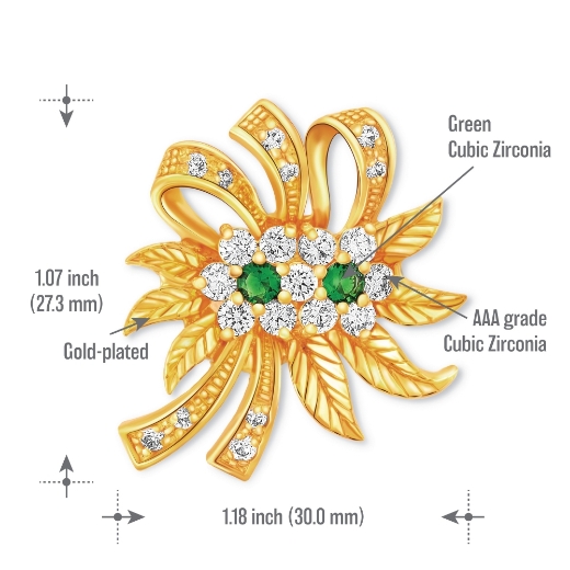 petite flower corsage brooch measurement