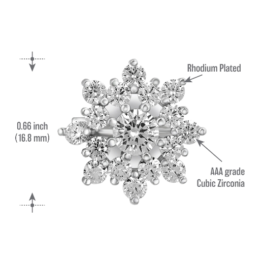 mini star brooch measurement