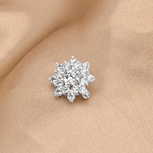 rhodium plated star brooch