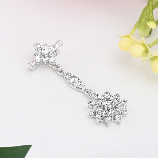 cz snowflake brooch