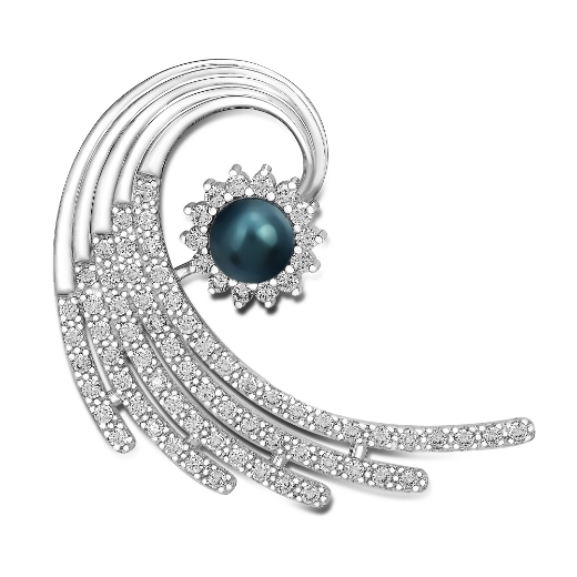 Swirl Ocean Wave Brooch