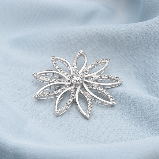open petals brooch