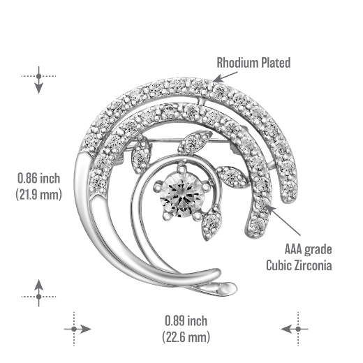 petite laurel brooch measurement