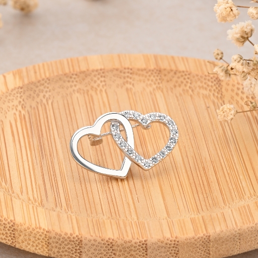 mini hearts brooch