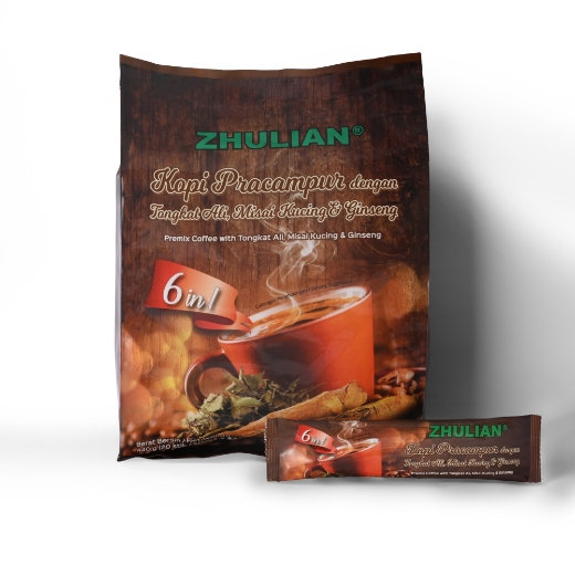 Picture of ZHULIAN Premix Coffee with Tongkat Ali, Misai Kucing & Ginseng (6 in 1)
