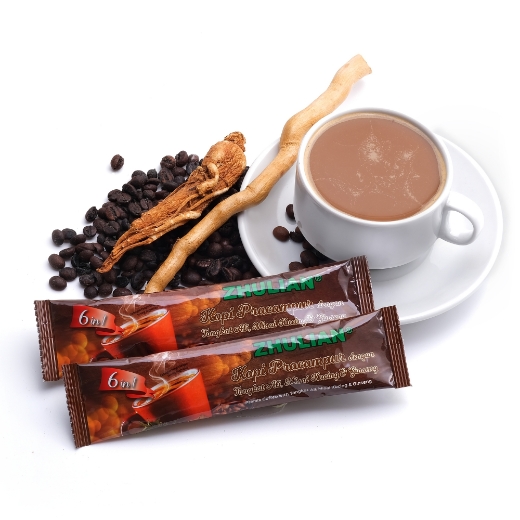 Picture of ZHULIAN Premix Coffee with Tongkat Ali, Misai Kucing & Ginseng (6 in 1) - 20 sticks