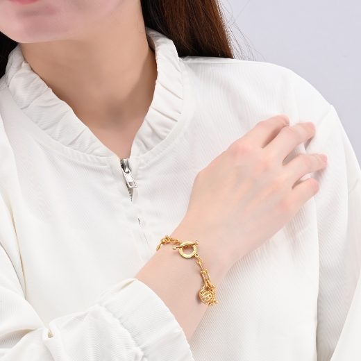 heart paperclip bracelet for women