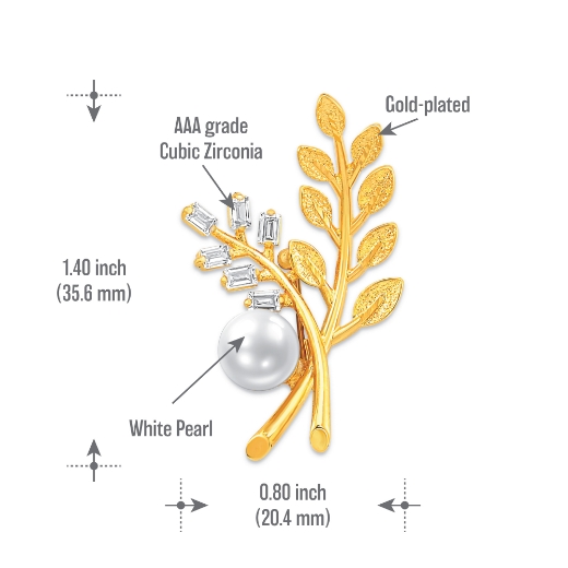 Double Fern Brooch measurement