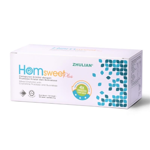 Picture of HomsweetPlus Mixed Erythritol with Crystalline Fructose & Sucralose - 100 sachets