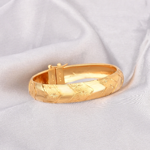 gold plated starburst bangle