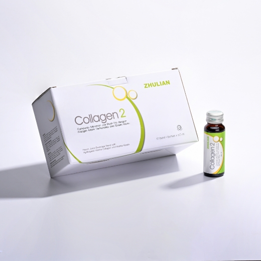 Picture of COLLAGEN 2 Peach Juice Beverage Blend with Hydrolysed Marine Collagen and Marine Elastin - 12 bottles