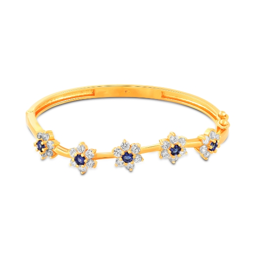 Mini Flower Bangle Gold Plated
