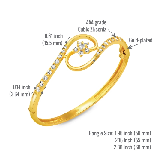 Wavy Flower Bangle measurement
