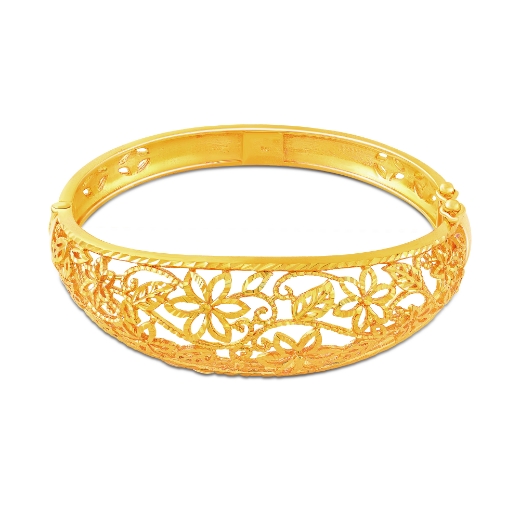 wide flower bangle