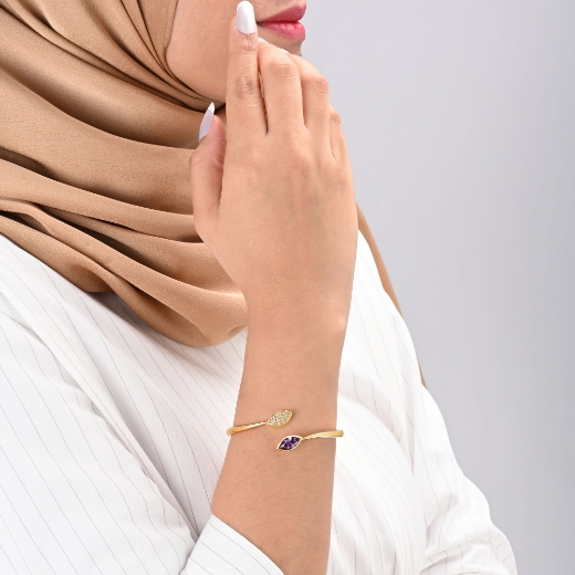 CZ Bypass Bangle for women