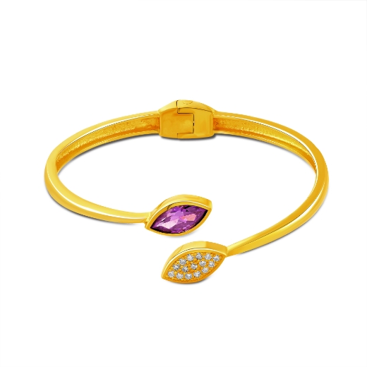 CZ Bypass Leaf Bangle