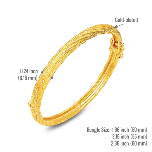 Twisted Textured Bangle measurement