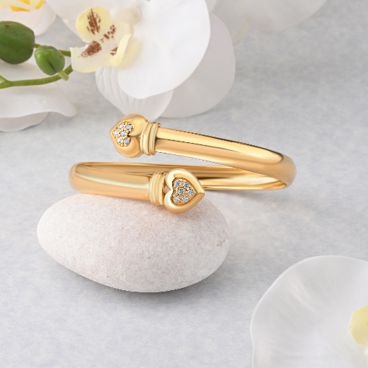 Double Hearts Bangle