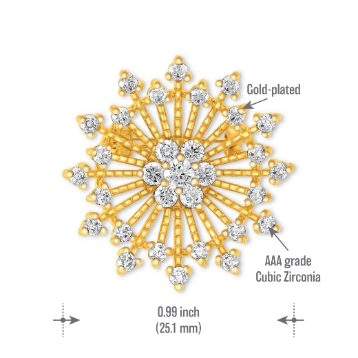 small sunburst brooch measurement