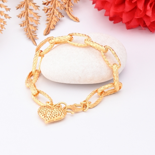 Love Heart Paperclip Chain Bracelet