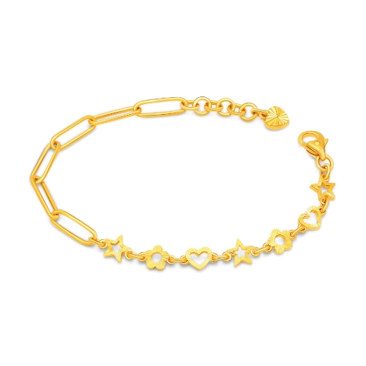 Mix Star Flower Love Paperclip Bracelet