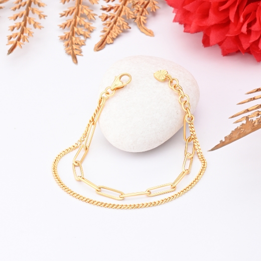 Gold plated Paperclip Chain Bracelet