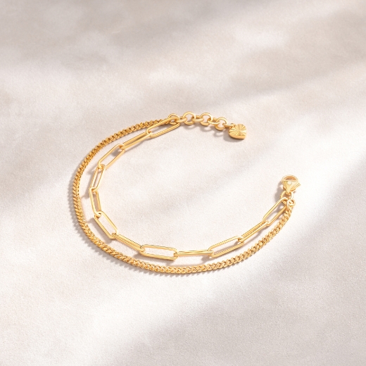 Double Paperclip Chain Bracelet