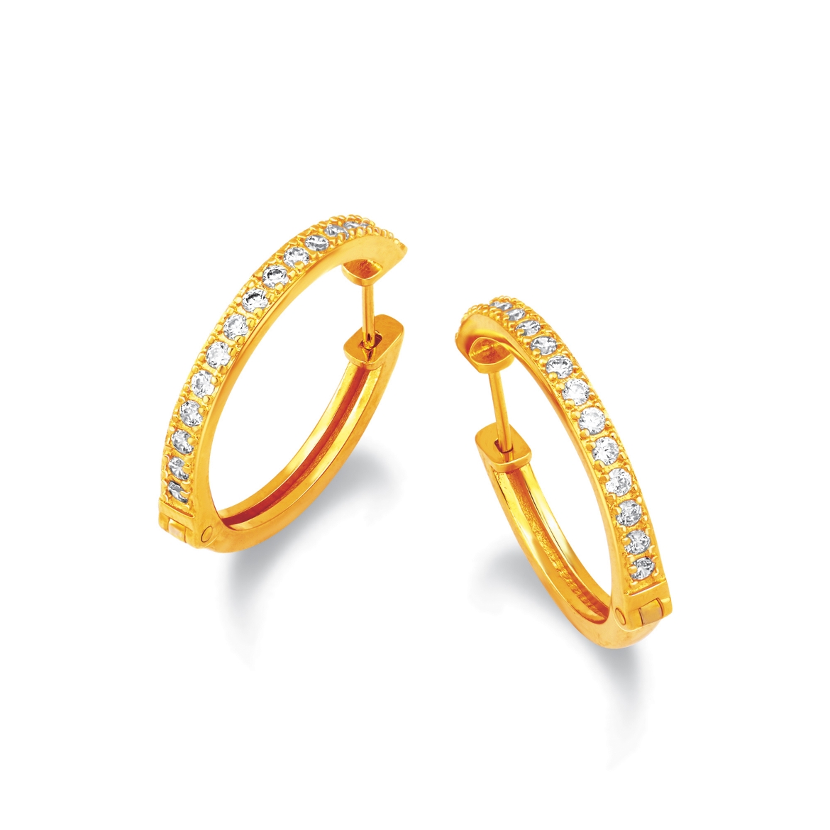 Single Hoop Earrings Gold Plated