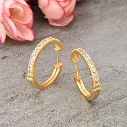 CZ Eternity Hoop Earrings