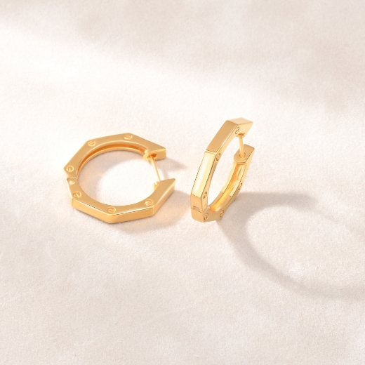 classic Octagon Hoop Earrings