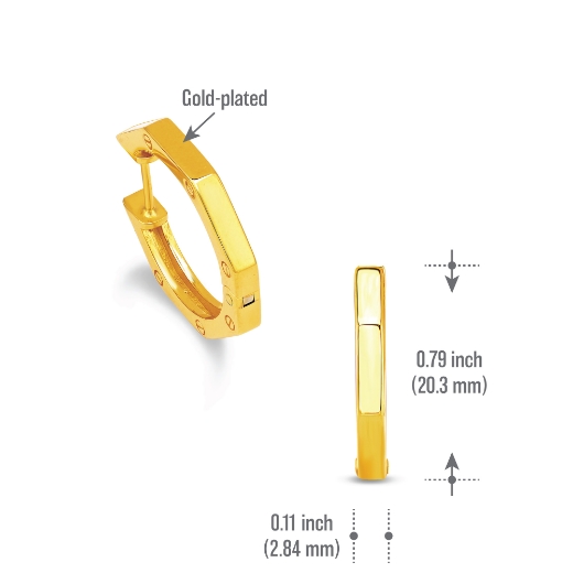 Octagon Hoop Earrings measurement