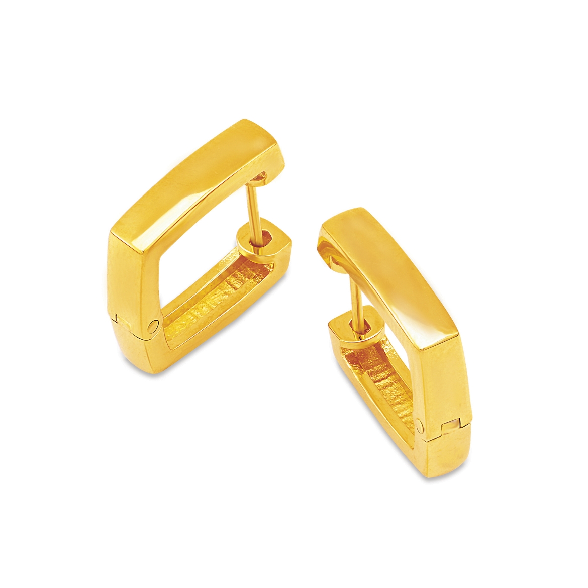 Square Hoop Earrings Gold Plated