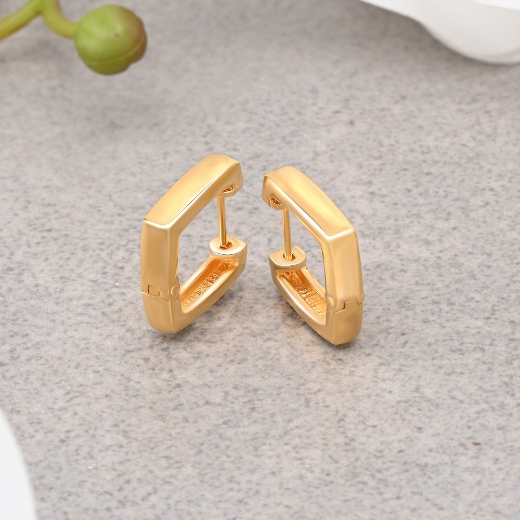 Gold Plated Square Hoop Earrings