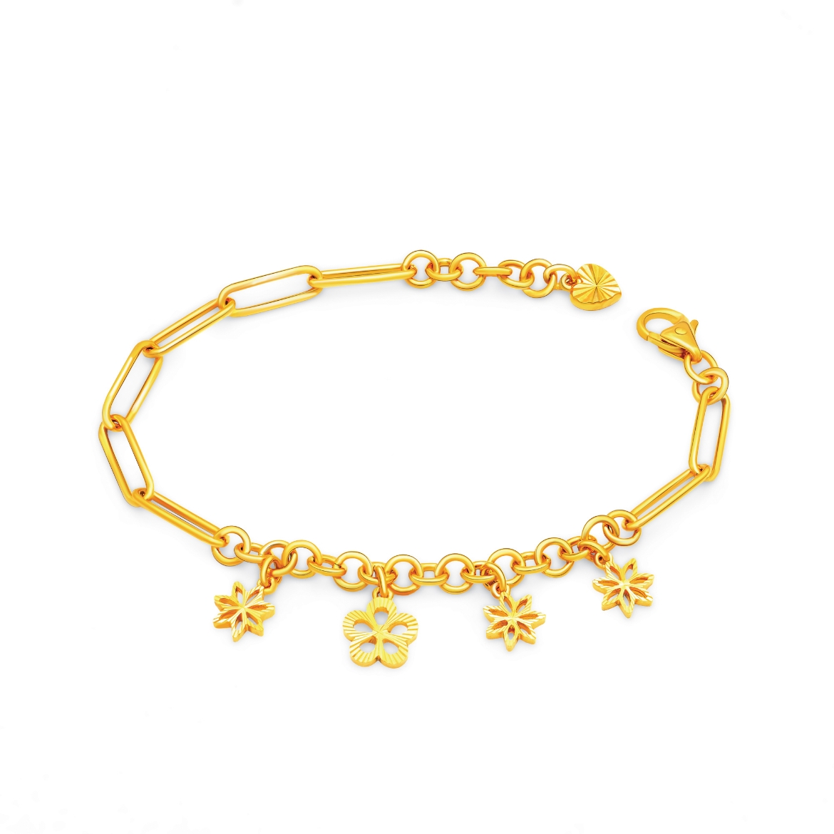 Mini Flowers Paperclip Bracelet