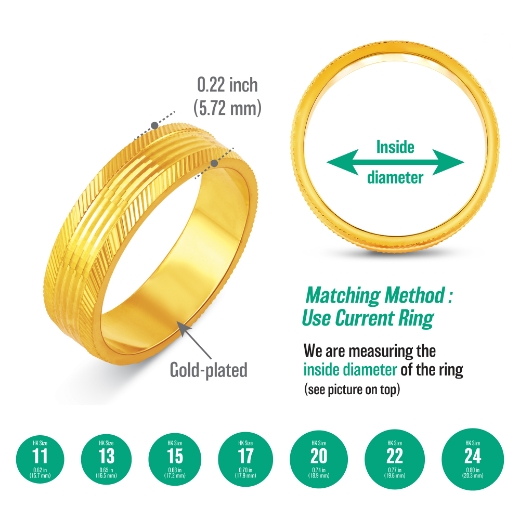Wide Classic Ring measurement