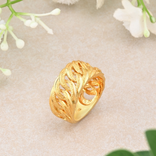 interlocking double link chain ring