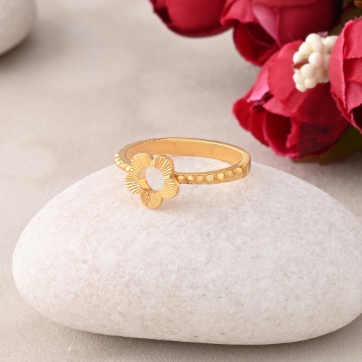 engraving flower ring