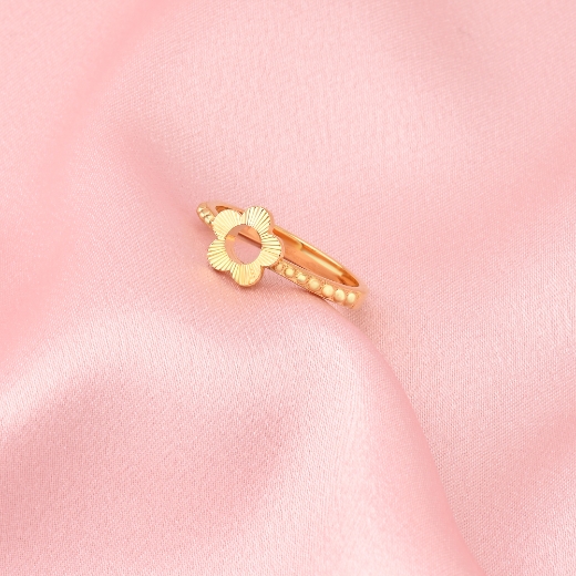 mini flower ring gold plated