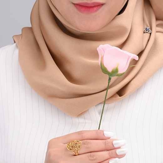 floral statement ring for women