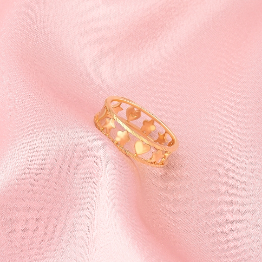 love flower star ring band