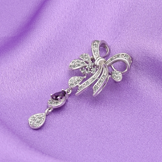 small ribbon dangle brooch