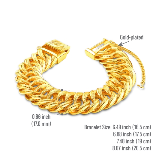 Bold Double Link Chain Bracelet measurement