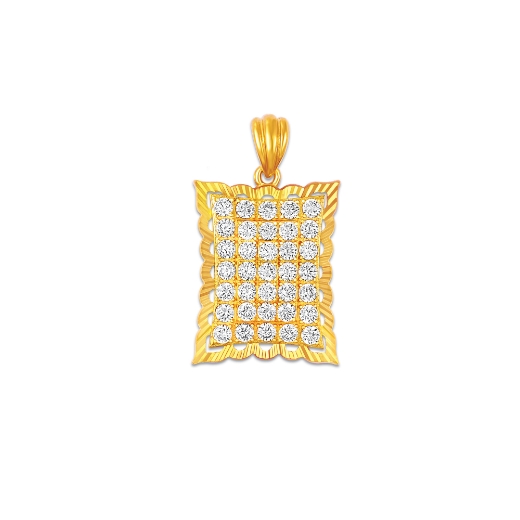 Small Rectangle Pendant Gold Plated