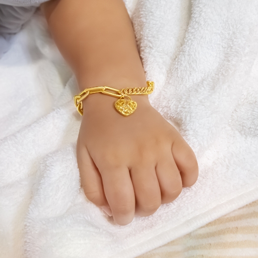 mix chain heart bracelet for kid