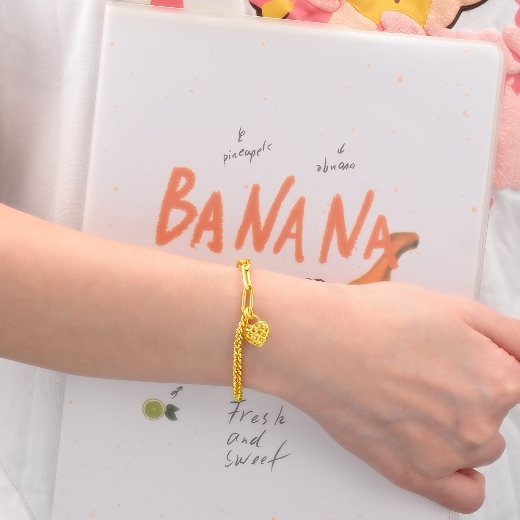 girls mix chain heart bracelet