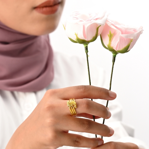 coil layered ring for women