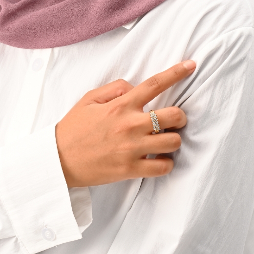 3 row eternity ring for women