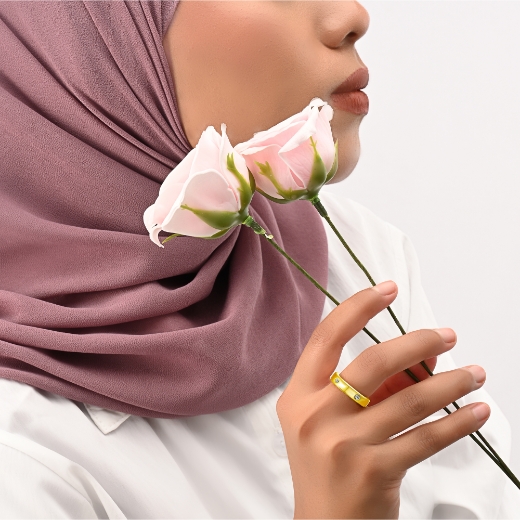 cz bezel ring for women